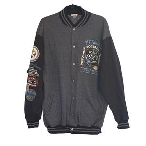Vintage 90's‎ Pittsburgh Steelers World Champs Starter Varsity Jacket XL Mens